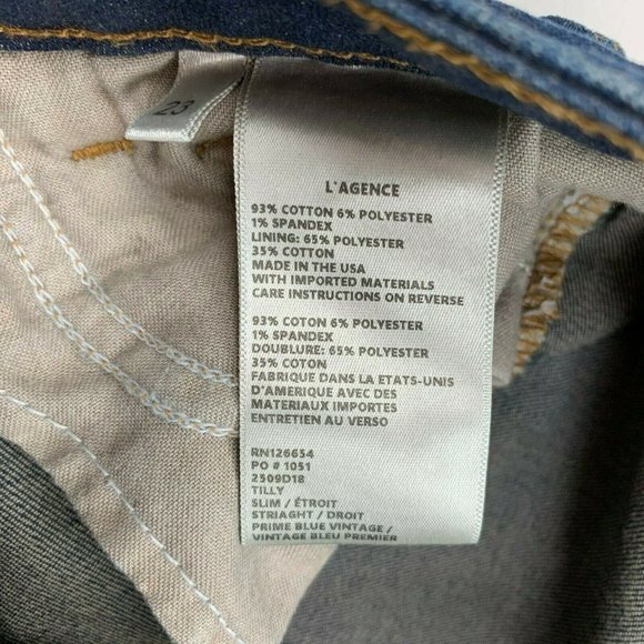 L'AGENCE Tilly‎ Skinny Jeans Cotton Blend Stretch - Picture 10 of 12